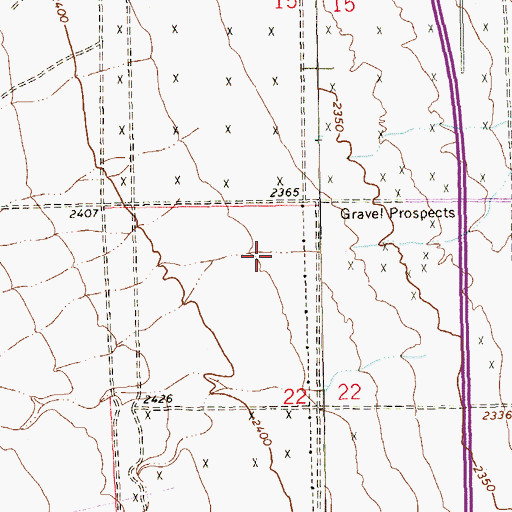 Topographic Map of Cimarron - Memorial High School, NV