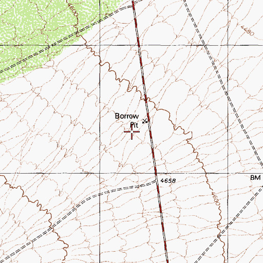 Topographic Map of Eagleville Mine, NV