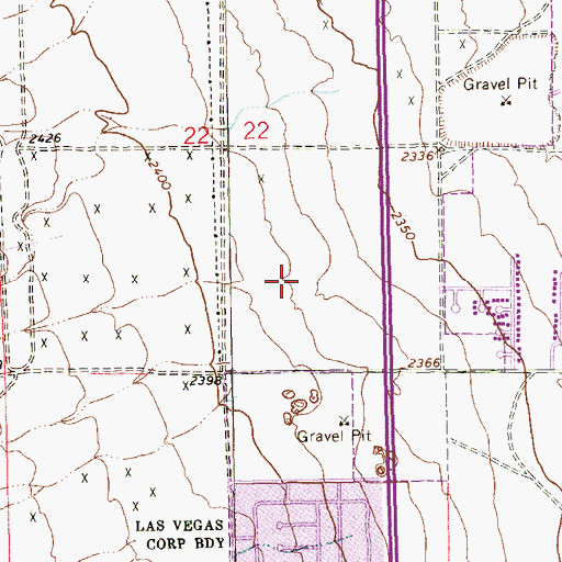 Topographic Map of Edythe and Lloyd Katz Elementary School, NV