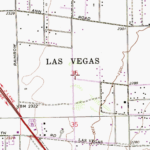 Topographic Map of Ernest May Elementary School, NV