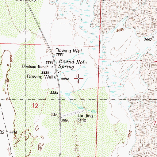 Topographic Map of Roundhole (historical), NV