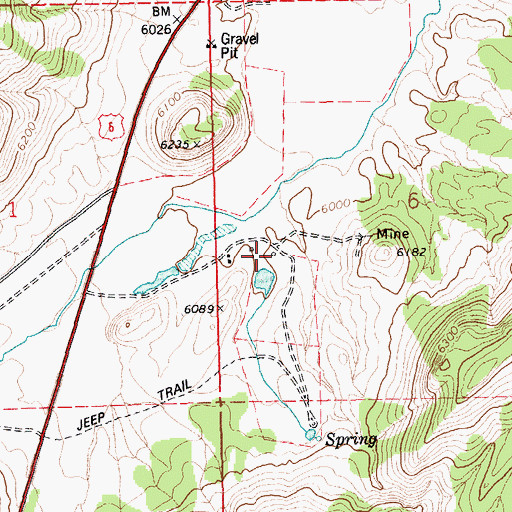 Topographic Map of Stockville (historical), NV