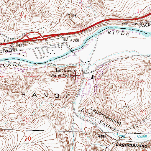 Topographic Map of Storey County Elementary School, NV