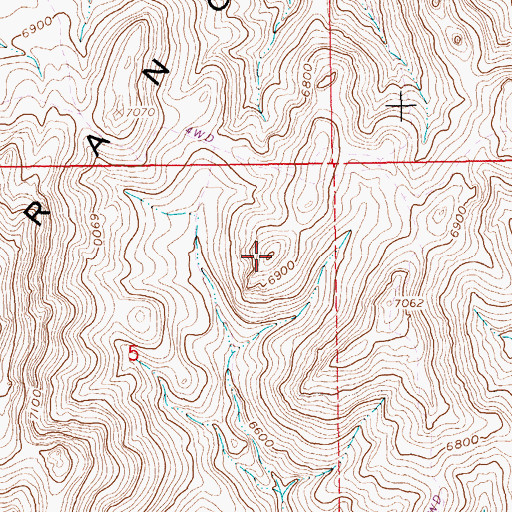 Topographic Map of Adobe Range, NV