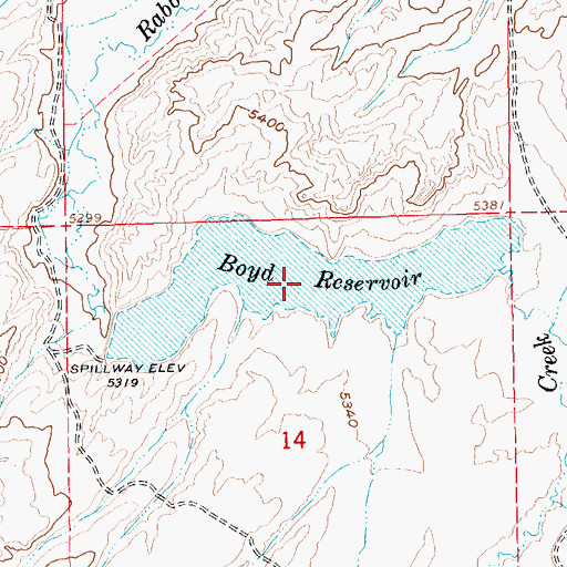 Topographic Map of Boyd Reservoir, NV