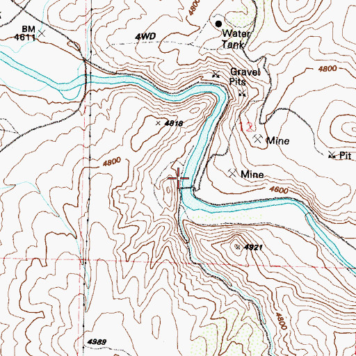 Topographic Map of Brunswick (historical), NV