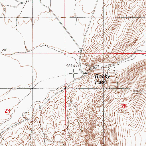 Topographic Map of Carico Lake Valley, NV