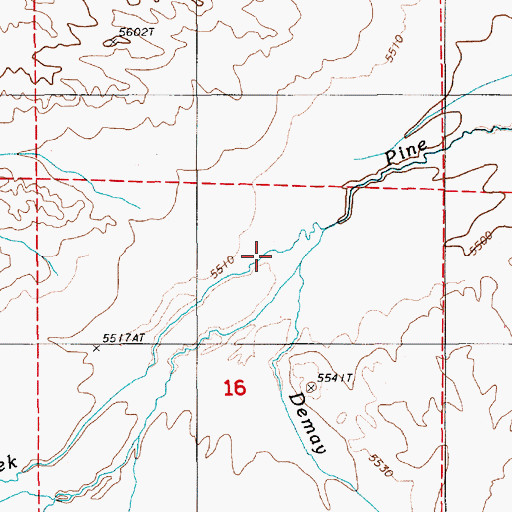 Topographic Map of Denay Valley, NV