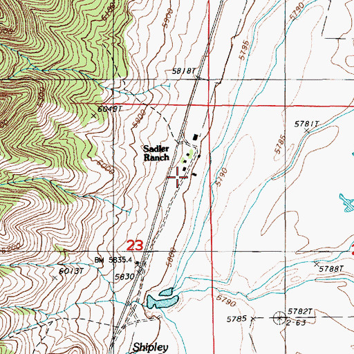 Topographic Map of Diamond Valley School (historical), NV