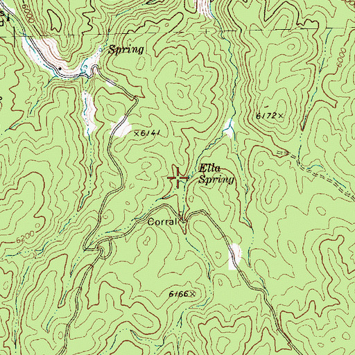 Topographic Map of Elly Spring, NV