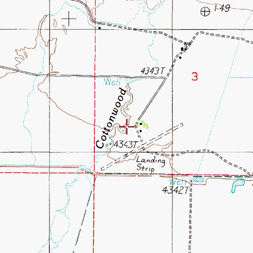 Topographic Map of Elmer Miller Ranch, NV