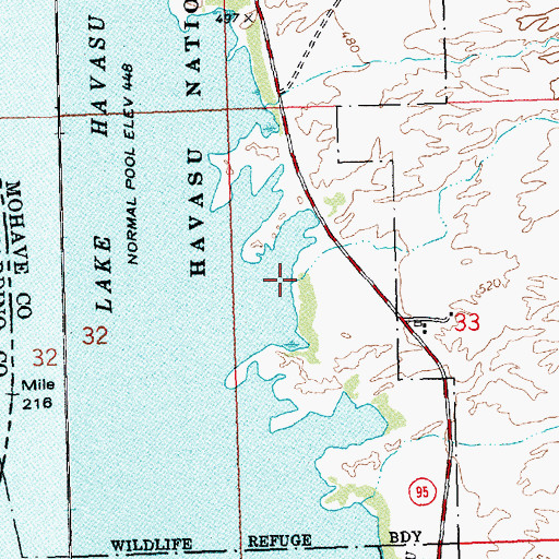 Topographic Map of Neptune Wash, AZ