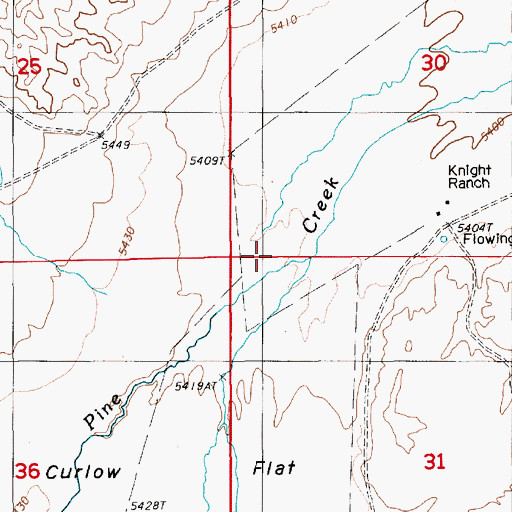 Topographic Map of Henderson Creek, NV
