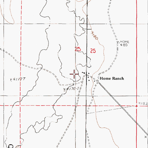 Topographic Map of Home Ranch, NV