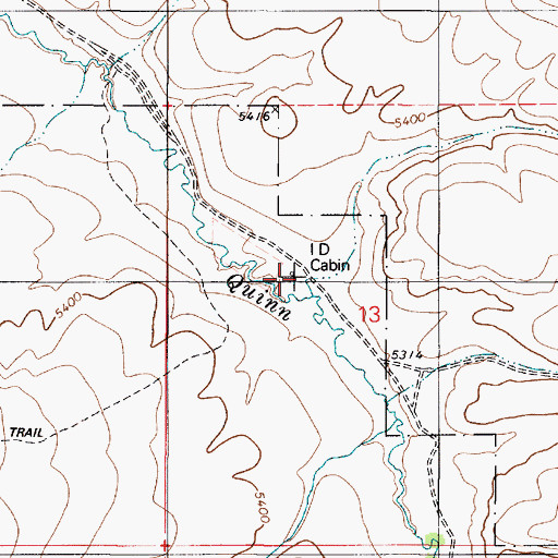 Topographic Map of ID Cabin, NV