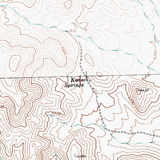 Topographic Map of Kane Springs, NV
