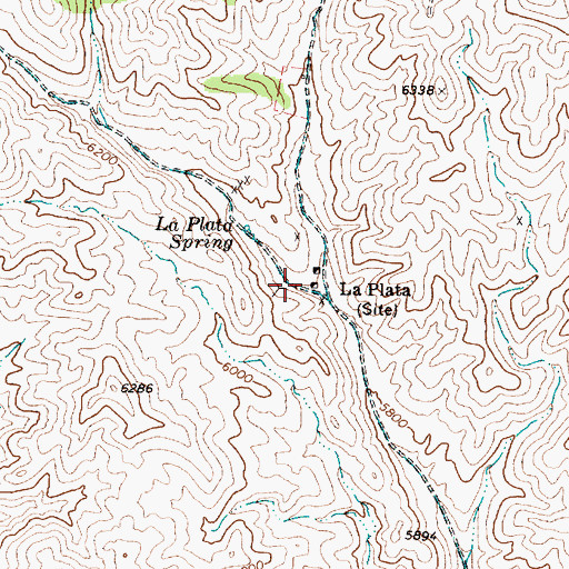Topographic Map of La Plata, NV