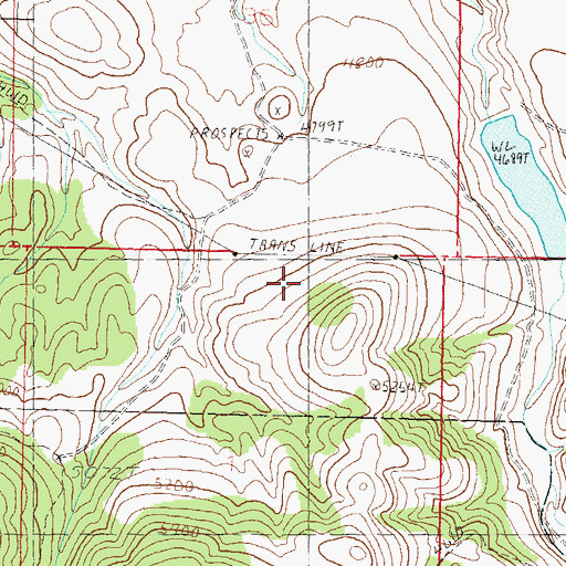 Topographic Map of Letter D, NV