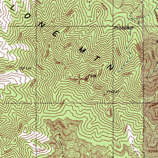 Topographic Map of Lone Mountain, NV