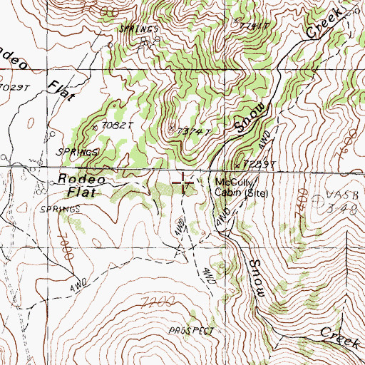 Topographic Map of McCully Cabin, NV