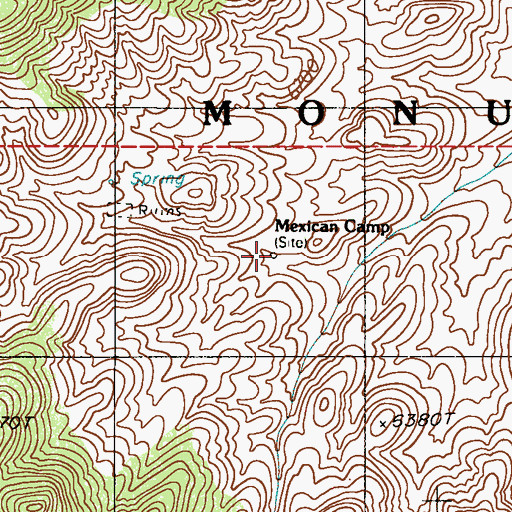 Topographic Map of Mexican Camp (historical), NV