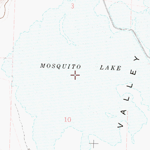 Topographic Map of Mosquito Lake, NV