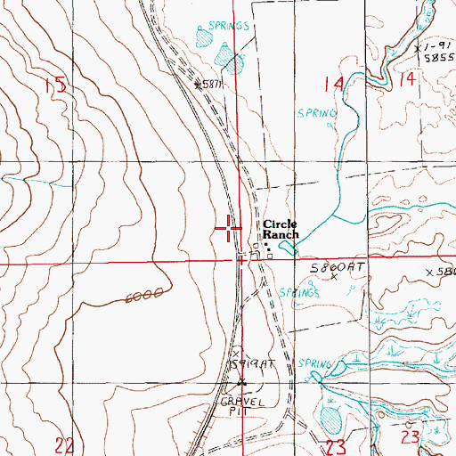 Topographic Map of Newark Valley School (historical), NV