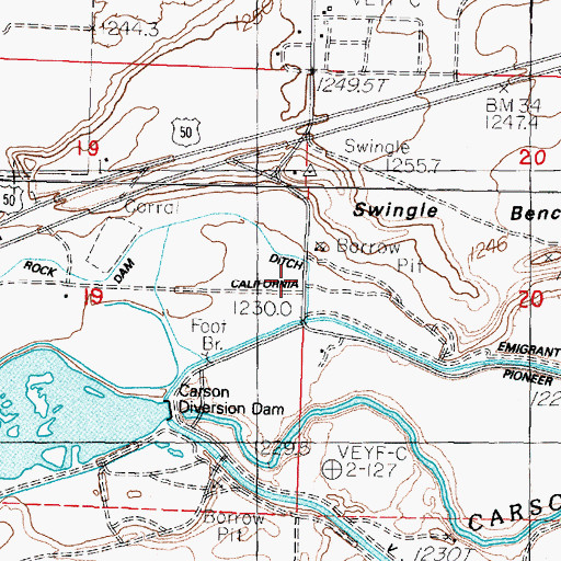 Topographic Map of Northam School (historical), NV