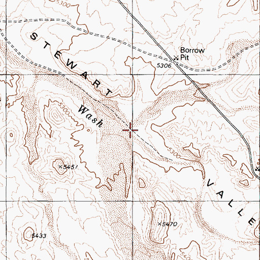Topographic Map of Omco Wash, NV