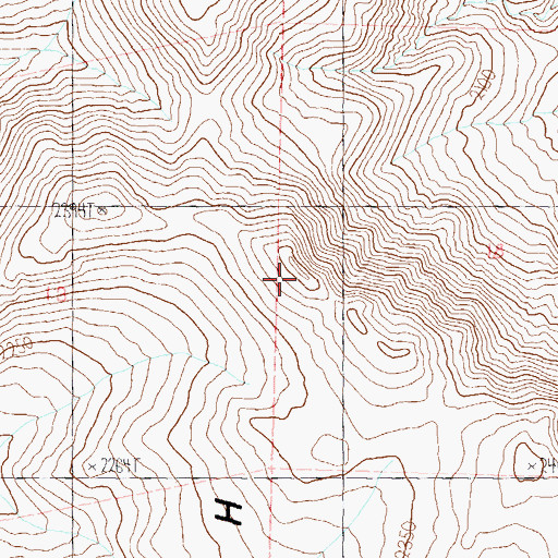 Topographic Map of Pah Rah Range, NV