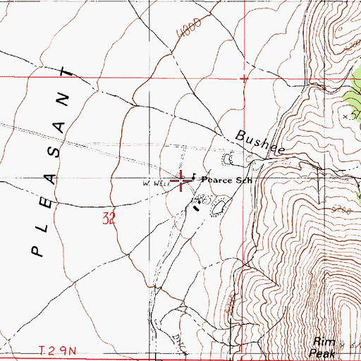 Topographic Map of Pearce School (historical), NV