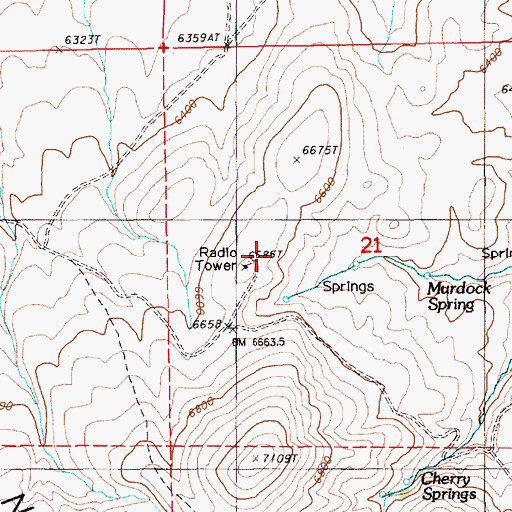 Topographic Map of Pion Range, NV