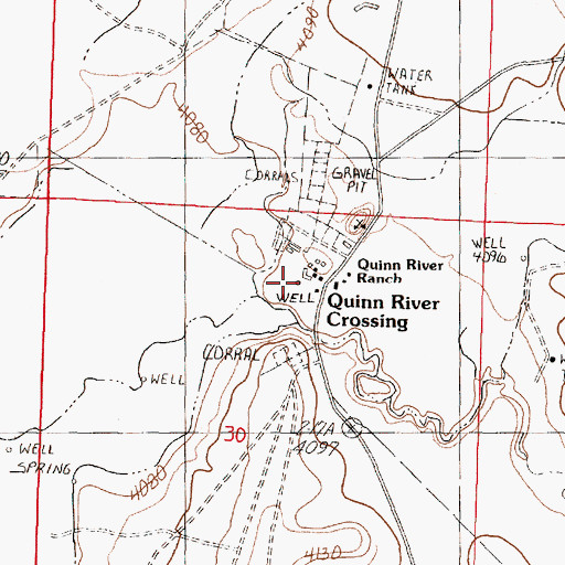 Topographic Map of Quinn River Crossing, NV