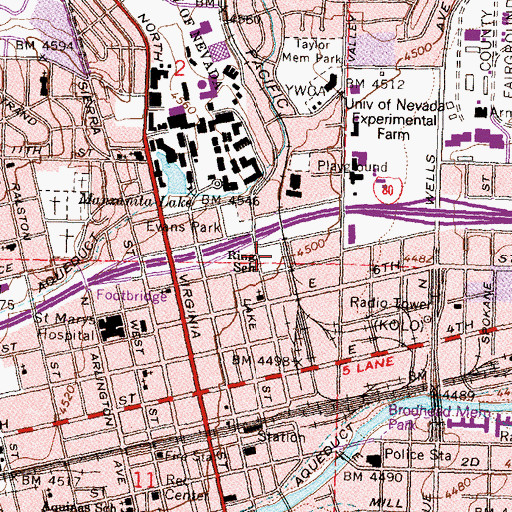 Topographic Map of Ring School (historical), NV