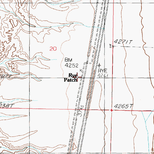 Topographic Map of Rye Patch, NV