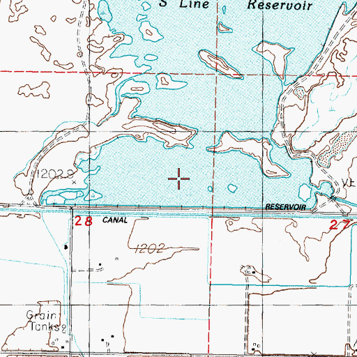 Topographic Map of S Line Reservoir, NV