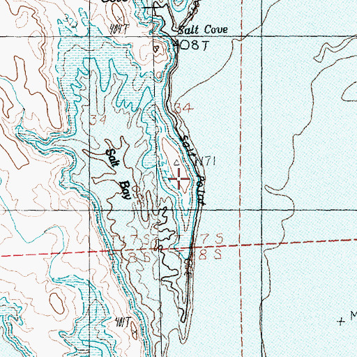 Topographic Map of Salt Point, NV
