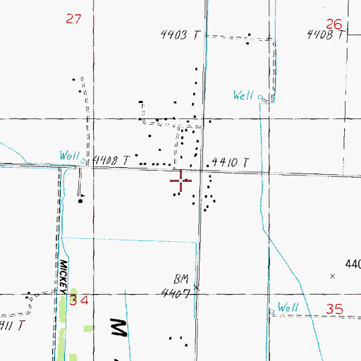 Topographic Map of Sanders School (historical), NV