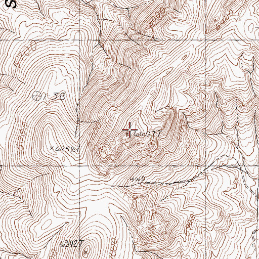 Topographic Map of Selenite Range, NV