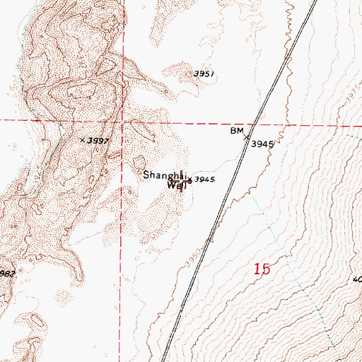 Topographic Map of Shanghai Well, NV