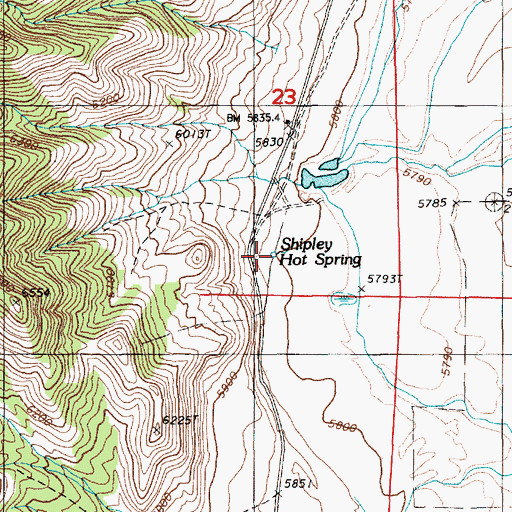 Topographic Map of Shipley Hot Spring, NV