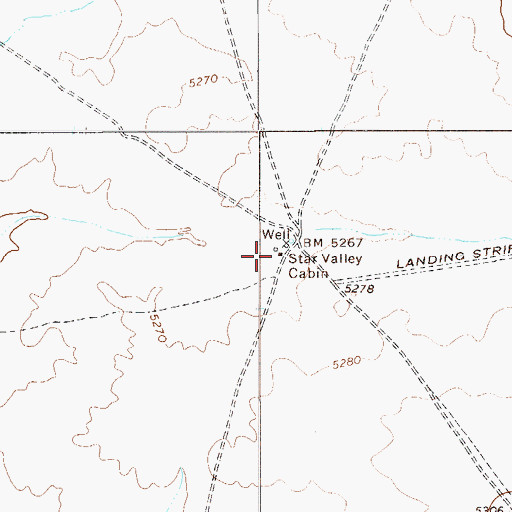 Topographic Map of Star Valley Cabin, NV