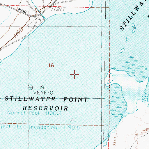 Topographic Map of Stillwater Point Reservoir, NV