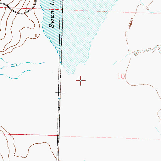 Topographic Map of Swan Lake Reservoir, NV