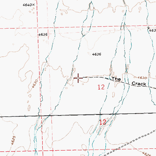 Topographic Map of The Crack, NV