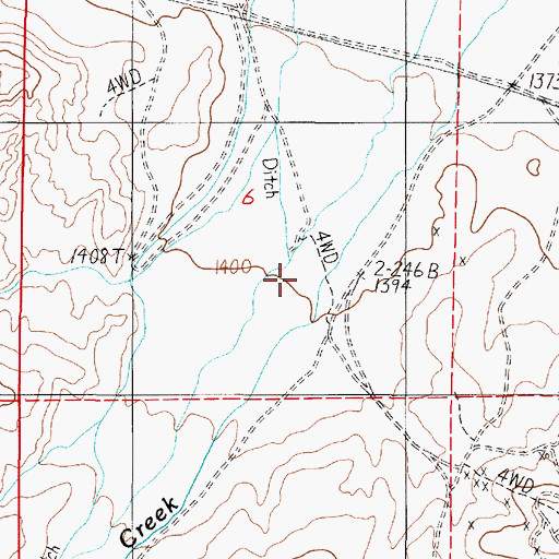 Topographic Map of Pole Creek, NV