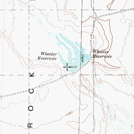 Topographic Map of Wheeler Reservoir, NV