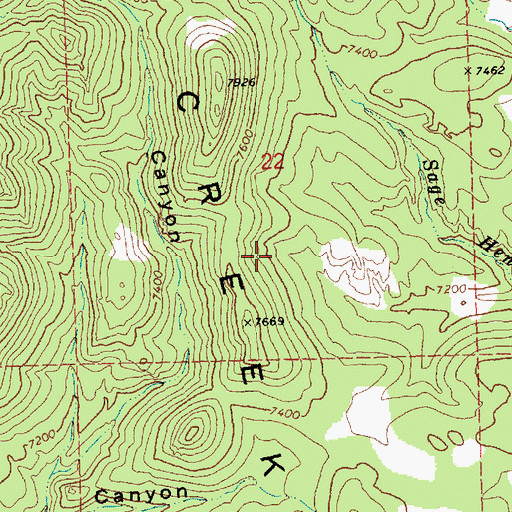 Topographic Map of Wilson Creek Range, NV