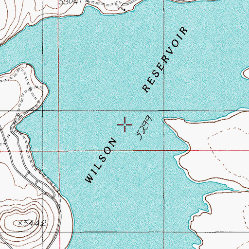 Topographic Map of Wilson Reservoir, NV