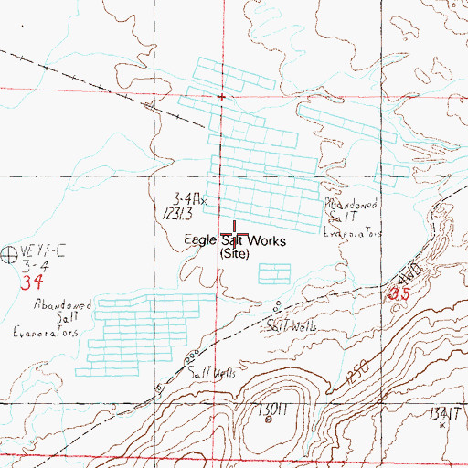Topographic Map of Eagle Salt Works (historical), NV